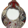 emaux sur cuivre Sautoir avec médaillon de 65 mm sur chaine métal deux couleurs de 35 cm de longueur
