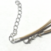 Collier avec médaillon diamètre 48 mm, couleurs : Brun-beige- rose