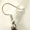Paire de boucles d'oreilles losange bombées, 30 mm avec grand fermoir sans nickel.