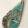 Paire de boucles d'oreilles gouttes turquoise 30mm