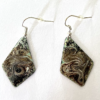 Paire de boucles d'oreilles triangle brun 35mm