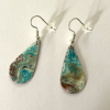 Paire de boucles d'oreilles gouttes turquoise 30mm