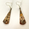 Paire de boucles d'oreilles gouttes brun 45mm