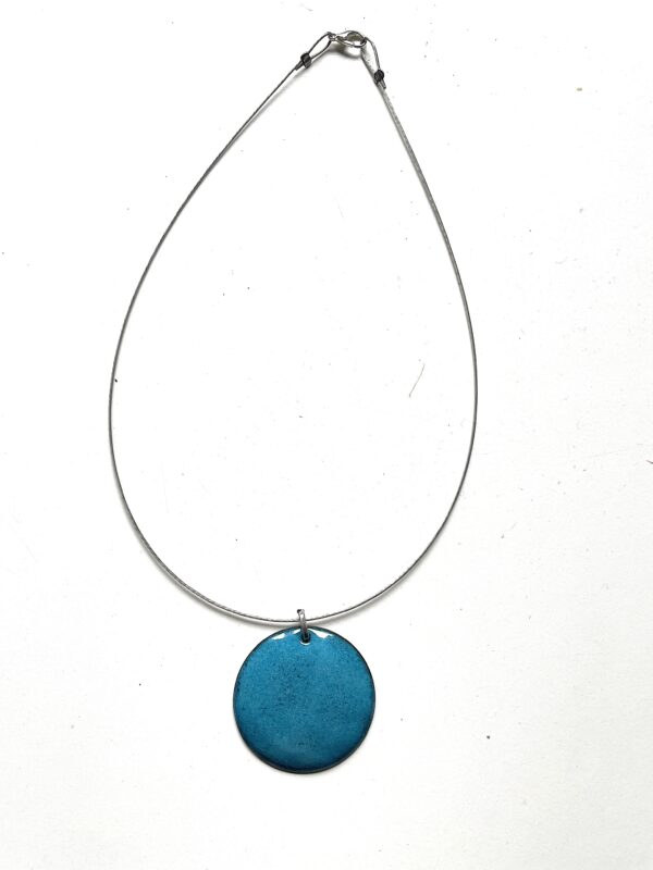 IMG_0959-1 Turquoise Céleste - Collier Émaillé Artisanat