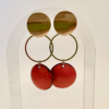 Boucles d'oreilles rouge passion émaillées